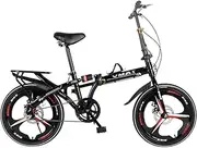 WWCEEM Children Folding Bicycle Student Riding Bicycle Ultra-Light Portable Variable Shock Absorber Bicycle 20 Inches Speed Double Disc Brake