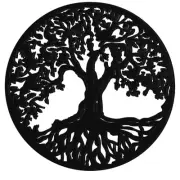 Tree of Life Wooden Wall Art Decor Wooden Tree Wall Sculpture 11.8 Inch Tree of