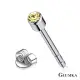 GIUMKA簡約耳釘白鋼耳環單鑽造型 3MM 多色任選 MF00479 無 黃鋯3MM一對價格