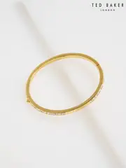 Ted Baker Gold Claudia Narrow Crystal Hinged Bangle Bracelet (W86658) | $134