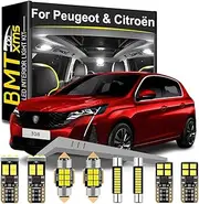 BMT xms LED Interior Light Kit Replacement for Peugeot 308 3008 5008 Traveller Citroën C4 Grand Picasso C5 C6 DS3 DS4 DS5, 6000K Car Interior LED Lights, 24 Pieces