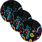 3 Pcs Trivet Runner for Hot Dishes 15in Cotton Thread Weave Kitchen Hot Pads for Crock Pot Kitchen Aid Colorful Graffiti