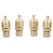 4pcs Copper Gilded Speaker Spikes Isolation Stand Foot Pads Audio Amplifier Base Connector
