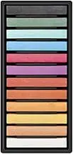 MILAN Box of 12 Sticks Soft Pastel Metallic Multicolour Regular