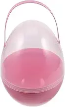 GAROZATION Easter Eggs Fillable Jumbo Eggs Easter Egg Hunt Decorations Easter Baskets Plastic Egg Decorations Plastic Plastic Fillable Eggs Clear Plastic Easter Egg Pink Pp