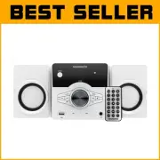 Compact 10W Stereo CD Player with Bluetooth & LED Display – Stylish Black Design