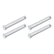 Clevis Pins (10mmx75mm) 4Pcs, Single Hole Flat Head Carbon Steel Fastener Pin
