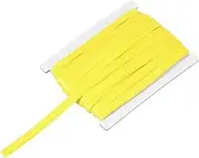 uxcell Double Fold Bias Tape for Sewing 1/3 Inch x 12 Yards Satin Pre-fold Continuous Binding Tape for Seaming Quilting Hemming Binding DIY Crafts, Yellow