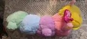 Goffa Caterpillar Baby 16" Pastel Colored Soft Stuffed Animal Plush NWT