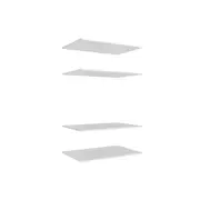 Lugna 4 Shelf Insert Kit White - Fits 900 x 580mm Cabinet Shell