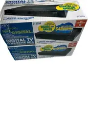 Qty 2 Apex DT250A Digital TV Converter Box W/ Analog Pass Through - Ships FREE