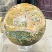11.88lb Large Natural Colorful Ocean Jasper Geode Sphere Quartz Crystal Specimen