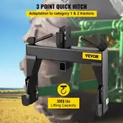 3 Point Quick Hitch 1360kg Lifting Capacity Adjustable Bolt For Category 1