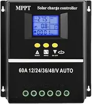Labymos Voltage Automatic Identification Solar MPPT Controller LCD Display Off-Grid System Electrical Power Generating Systems for Rechargeable Lithium Battery Leadacid Cell