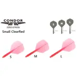 CONDOR FLIGHT 一體成形鏢桿鏢翼 SMALL 透明紅 CLEARRED 飛鏢專賣 共三種尺寸