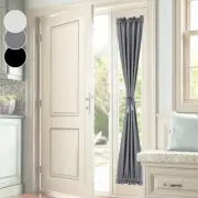 Thermal Insulated Blackout Curtain With Spring Tension Rods French Short Drapes