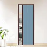 KOQENAG Retractable Folding Honeycomb Door, 20'' 30'' 40'' 50'' 60'' No-Drilling Interior Accordion Door, Bathroom/Bedroom Room Divider Gate for Protect Privacy(Blue,26x80in(66x203cm))