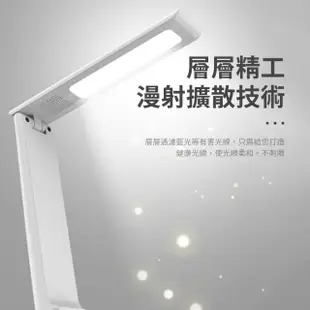 【OMG】LED柔和護眼折疊檯燈 小夜燈 學習檯燈 USB充電款1200mAh(TD-777)