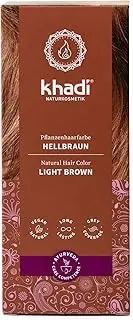 khadi Light brown plant hair colour, hair colour for light, warm deer brown with vibrant, reddish reflections, natural hair colour, 100% plant-based, natural and vegan, certified natural cosmetics, 100 g