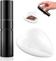 Coffee Bean Dosing Cup and Spray Bottle Set Single Dose Coffee Bean Dosing Cup Ceramic Coffee Dosing Tray Reusable Coffee Dosing Vessel 10ml Spray Bottle Reduce Power Static for Coffee Lover Gift