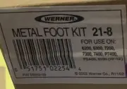 Werner 21-8 Replacement Step Ladder Metal Foot Kit-NIB
