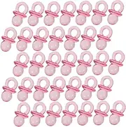 LIFKOME 150 Pcs Acrylic Mini Pacifiers for Baby Shower Games Bibs Dummies Decorations Baby Shower Favors for Boy Girl