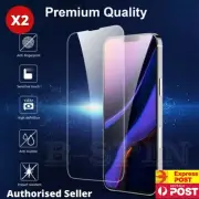 2 x Tempered Glass Screen Protector iPhone 16 15 14 13 12 11 Pro XS Max X XR 8+