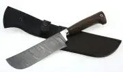 Uzbek knife medium steel damascus handle wenge