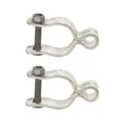 2 Pack Chain Link Fence Frame Gate Post Female Hinge with Bolts and Nuts (1-7...