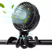 Stroller Fan - Personal Portable Car Seat Baby Fan, 360° Rotate Flexible Tripod