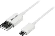 StarTech.com 2m White Micro USB Cable Cord - A to Micro B (USBPAUB2MW)