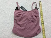 NWT Boohoo Crop Top Tank Shirt 2 halter mauve pink girls cute summer strap women