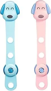 Abaodam 2Pcs Protective Safety Locks for Home Safety Pinch Drawer and Cabinet Locks Blue Pink Easy Installation Secure for Durable Material