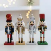 Christmas Decorative Nutcracker Figurine Crafts for Shelf Table Kids Gifts