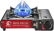 Camping Stoves - Double Single Burner with 3 Layers Flame - Cassette Furnace Double Single Camp Stove with Adjustable 3 Layers
