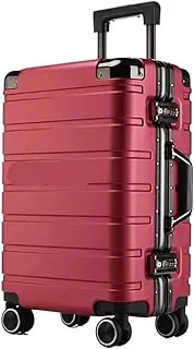 [HSHTTKL] Cabin Luggage Luggage Suitcases Double-Row Swivel Wheels Luggage Business Aluminum Trolley Case Portable Travel Dual TSA Combination Lock Travel Carry-Ons