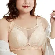 [DILINBAO] Plus Size Nursing Bra for Women Cotton Soft Breastfeeding Maternity Bralette Front Buckle Convenient Lactation Bra