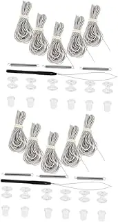 Ciieeo 2 Sets Rv Pleated Shade Repair Kit: Shade Restringing Kit Camper Window Accessories Cords Plugs Springs Threader for Travel Easy Installation