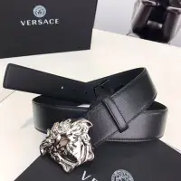 在飛比找Yahoo!奇摩拍賣優惠-VERSACE 美杜莎時尚皮帶男真皮十字紋休閑褲帶2022新