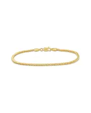 10K Italian Gold Franco Link Chain Bracelet