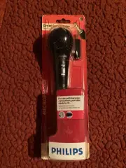 NEW IN PKG Philips Dynamic Cable Karaoke Microphone 1/4" + 3.5 mm Jack