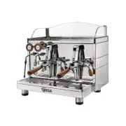 WEGA MININOVA CLASSIC 2 GROUP BRAND NEW STAINLESS TIMBER ESPRESSO COFFEE MACHINE