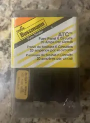 Bussmann Fuse Holder ATC Fuse Panel 15600-06-20 6 circuits new opened