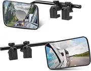 SUPAREE Universal Clip on Towing Mirrors 360° Adjustable Trailer Mirror Extender Towing Hitch Sturdy Iron Bracket Extenders Trailer RV Truck Car Mirrors for Towing (2pcs)