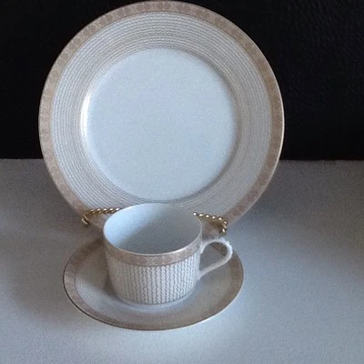 New J. Seignolles Limoges "Rialto" Salad Plate, Cup & Saucer