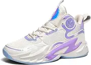 [ZENTAUR] Men's High Top Basketball Shoes with Breathable Mesh Cushioning Outsole Durable Ankle Support Sports Shoes
