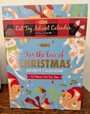 MEOW Cat Toy Christmas Advent Calendar 12 pc Assorted Cat Toy Set New