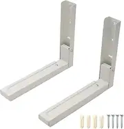 Utiz Universal Microwave Shelf Wall Bracket Holder | Extendable Arms | Microwave Weight 45kg | Under Cabinet | (Silver) Suitable for All Microwaves