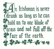 An Irishman is never drunk 6 pcs 1.75 X 1.75" Overglaze Waterslide Ceramic Decal