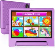 New - JREN Tablet for Kids｜10 Inch Kids Tablet Android 14｜Octa-core(Purple)